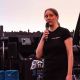 Andrea in der Kuppel des Planetariums am Insulaner